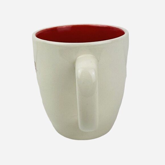 Magenta Rae Dunn Artisan Jolly Mug Red Inside RARE All Caps Little "o" Christmas - Picture 5 of 9